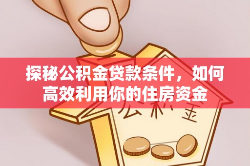 浦城探秘公积金贷款条件，如何高效利用你的住房资金