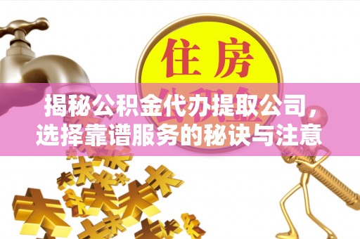 浦城揭秘公积金代办提取公司，选择靠谱服务的秘诀与注意事项