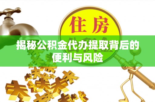 浦城揭秘公积金代办提取背后的便利与风险
