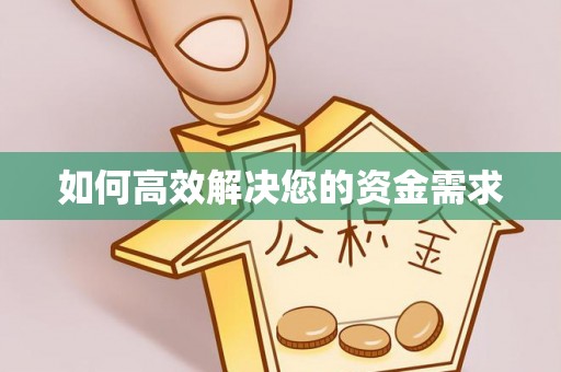 浦城如何高效解决您的资金需求