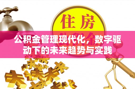 浦城公积金管理现代化，数字驱动下的未来趋势与实践