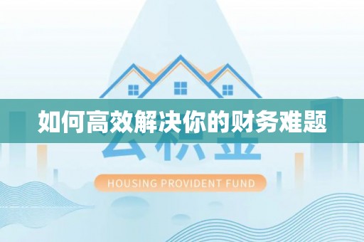 浦城如何高效解决你的财务难题