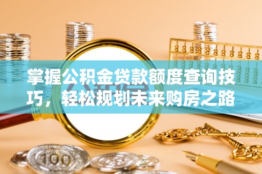 浦城掌握公积金贷款额度查询技巧，轻松规划未来购房之路