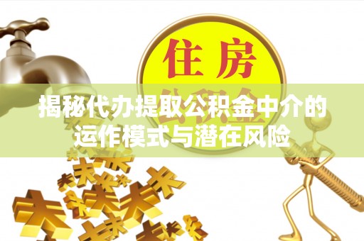 浦城揭秘代办提取公积金中介的运作模式与潜在风险