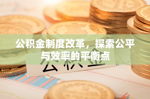 浦城公积金制度改革，探索公平与效率的平衡点