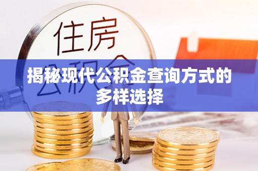 浦城揭秘现代公积金查询方式的多样选择