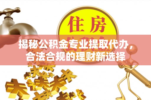 浦城揭秘公积金专业提取代办，合法合规的理财新选择