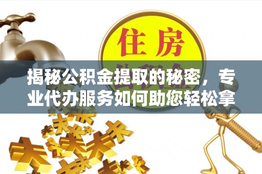 浦城揭秘公积金提取的秘密，专业代办服务如何助您轻松拿钱