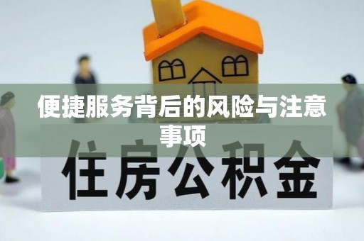 浦城便捷服务背后的风险与注意事项